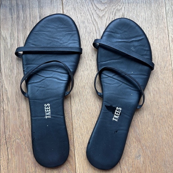 TKEES Shoes - TKEES Black Minimalist Sandals